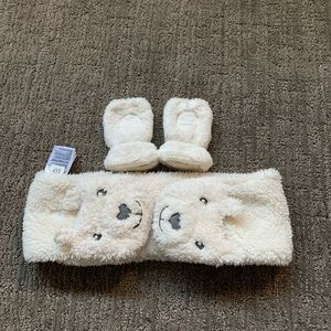 Baby Gap Baby Bear Scarf + Mittens
